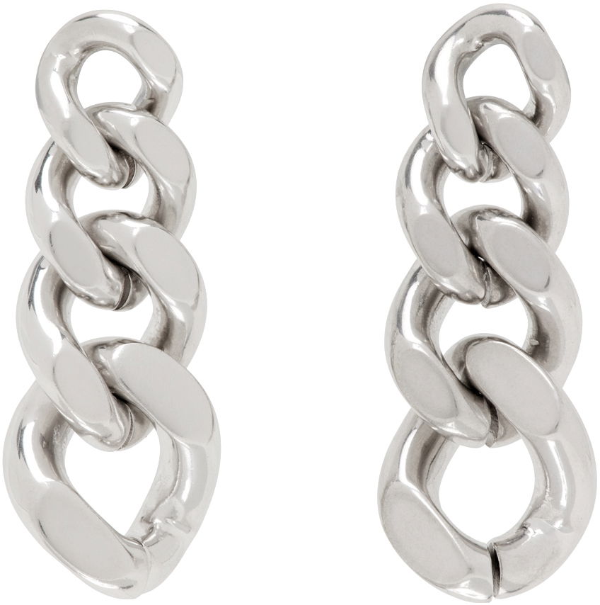 Колие Jil Sander Silver Curb Chain Earrings Металик | J30VG0060_P6959, 0