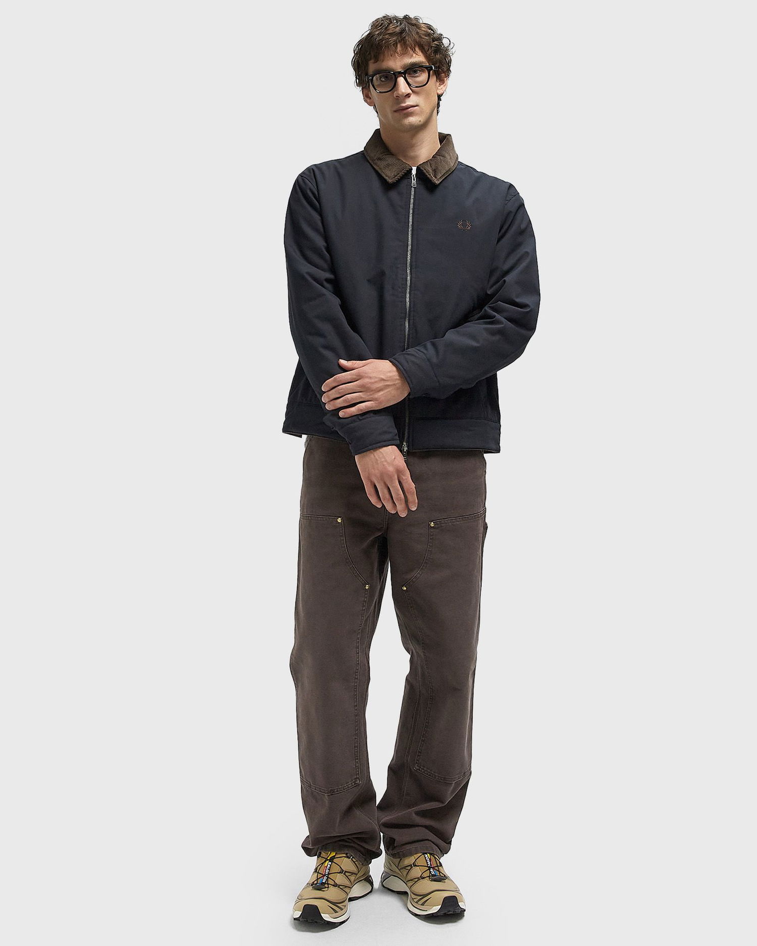 Яке Fred Perry Cotton Caban Jacket with Corduroy Collar Тъмно синьо | J8535-608, 1