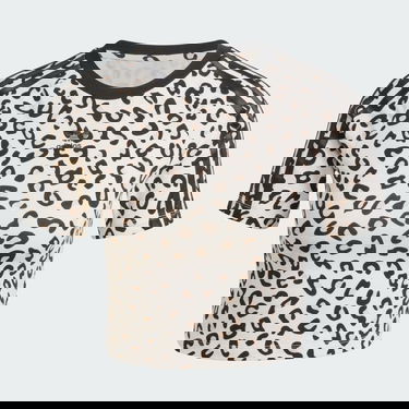 Тениска adidas Performance T-Shirt Leopard Print Бежово | IW8484, 3