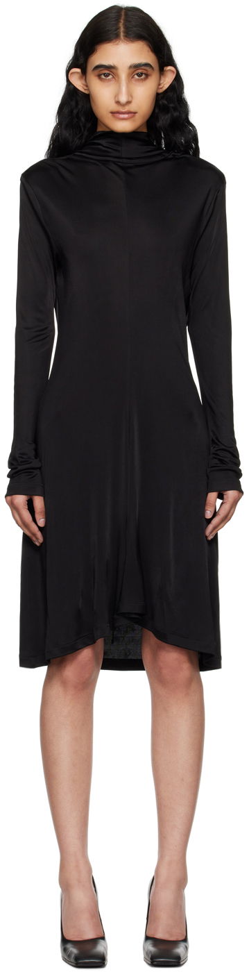 Pокля Helmut Lang Helmut Lang Cowl Neck Midi Dress Черно | O05HW601