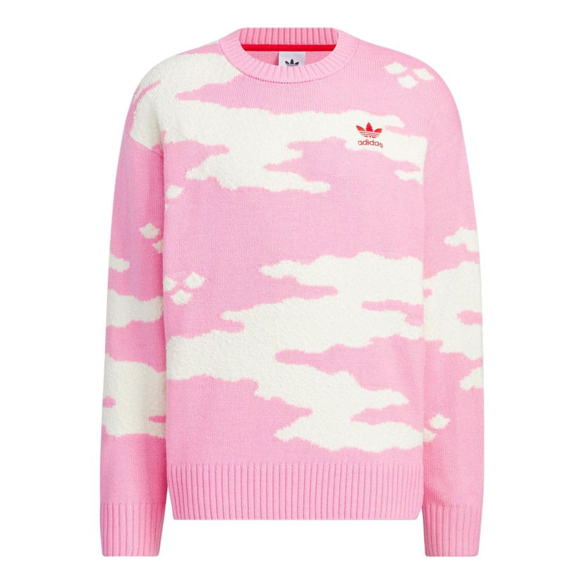 Пуловер adidas Originals Originals Cloud Print Sweater Розово | JE9188