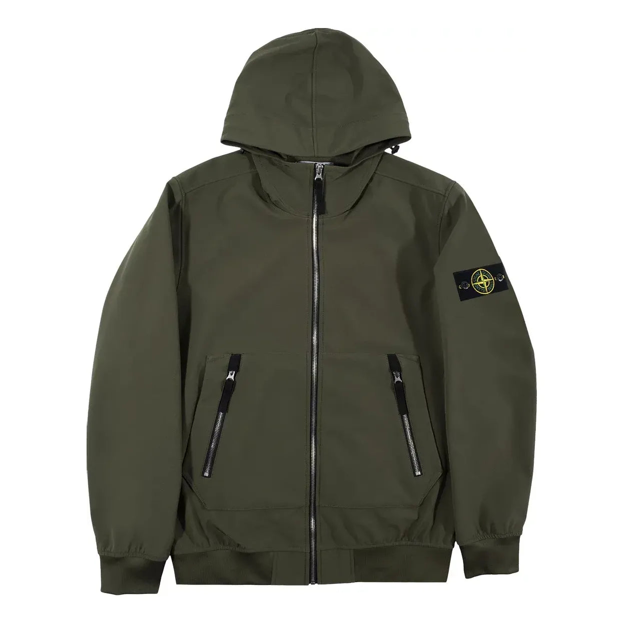 Ветровка Stone Island Hooded Soft Shell Jacket Зелено | 741540727-V0058, 0