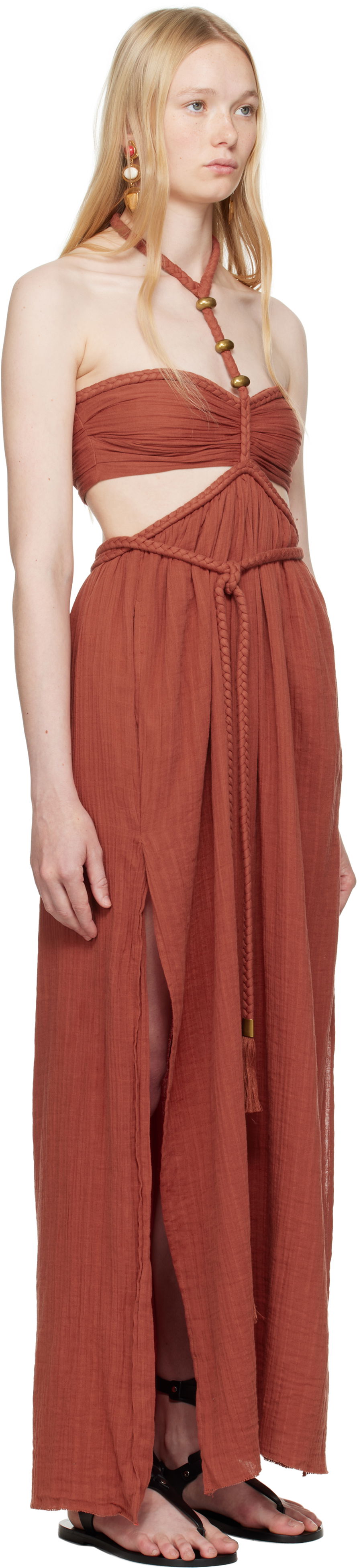 Pокля ISABEL MARANT Isabel Marant Justine Maxi Dress Червено | RO0782FA-C2J11I, 1