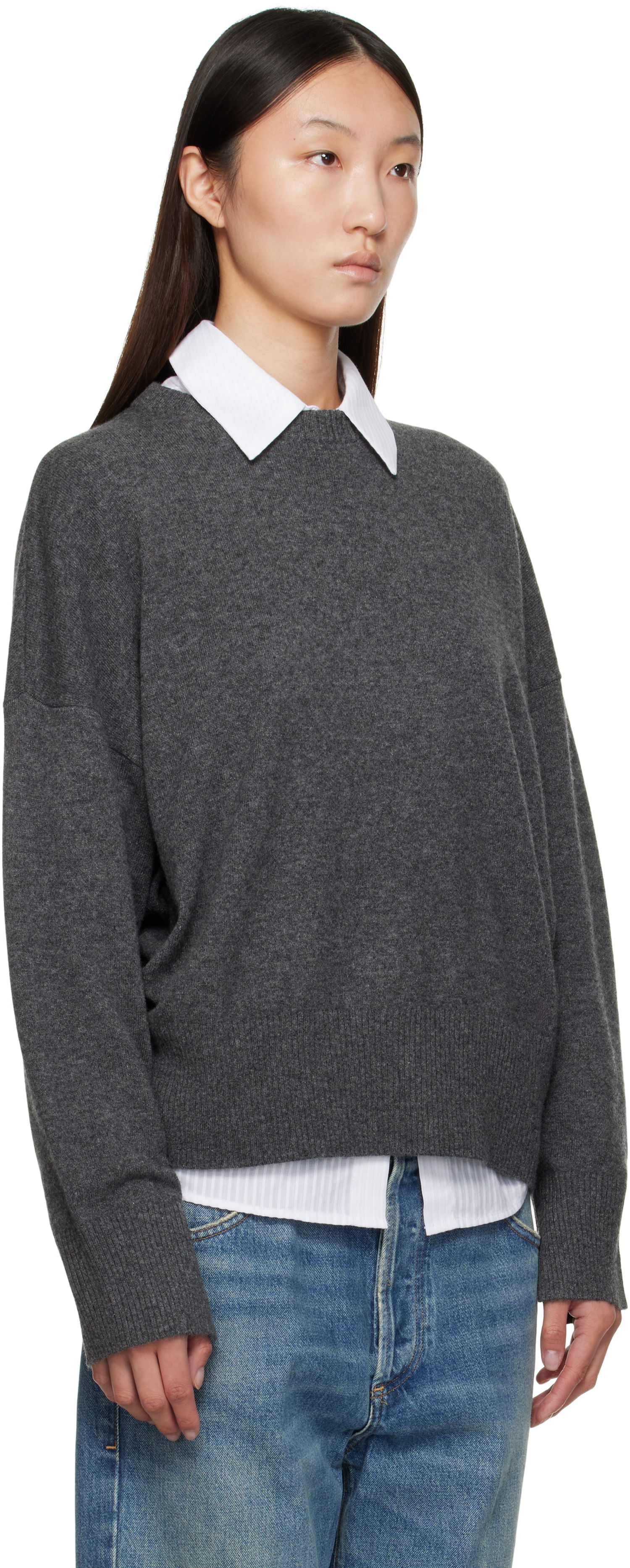 Пуловер Loulou de Saison Loulou de Saison Anaa Knit Sweater Сиво | ANAA LDS, 1
