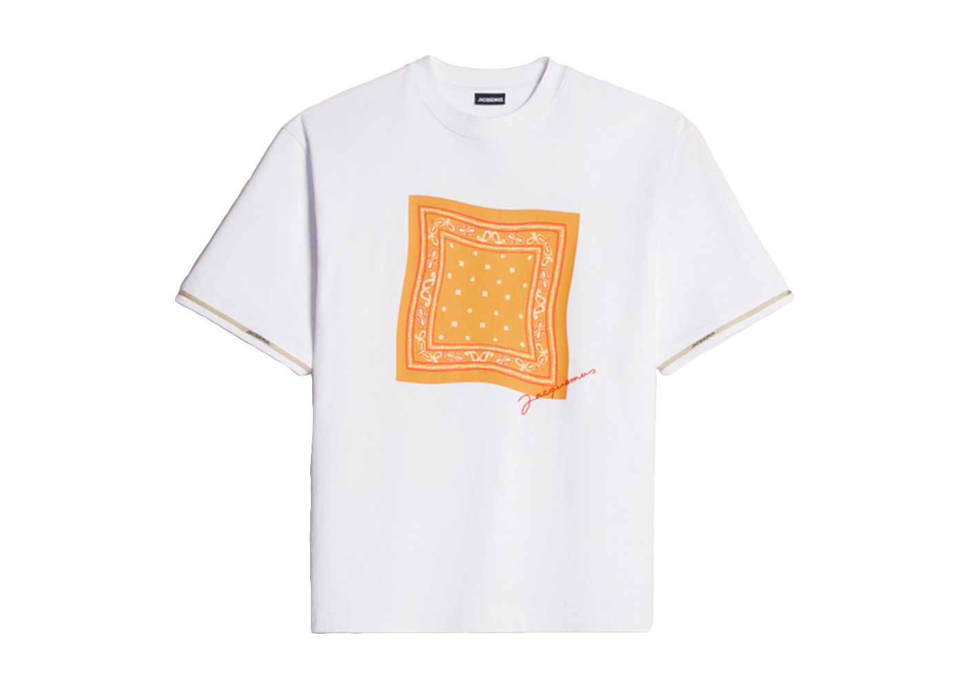 Тениска Jacquemus Le Toalha Banadana Logo Бяло | 235JS140-2305-1EB, 0