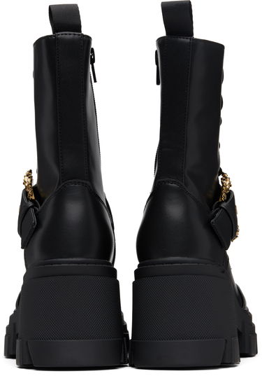 Кецове и обувки Versace Versace Jeans Couture Baroque Buckle Drew Boots Черно | E79VA3S86_E71570, 1