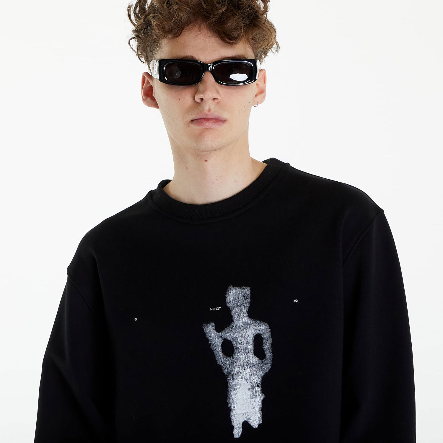 Суитчър HELIOT EMIL Formation Crewneck Sweatshirt Черно | SS24_M_08_063_BLK01, 1