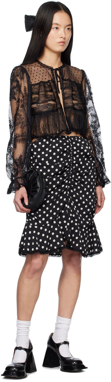 Пуловер Anna Sui Anna Sui Lace Combo Cardigan Черно | 1125M30, 3