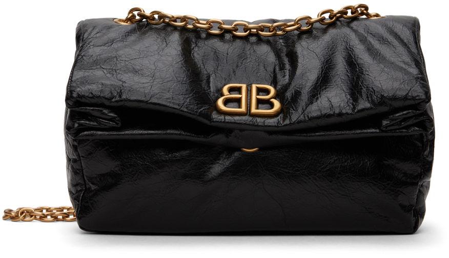 Чанта през рамо Balenciaga Monaco Small Chain Bag Черно | 765966 2AAR8, 0
