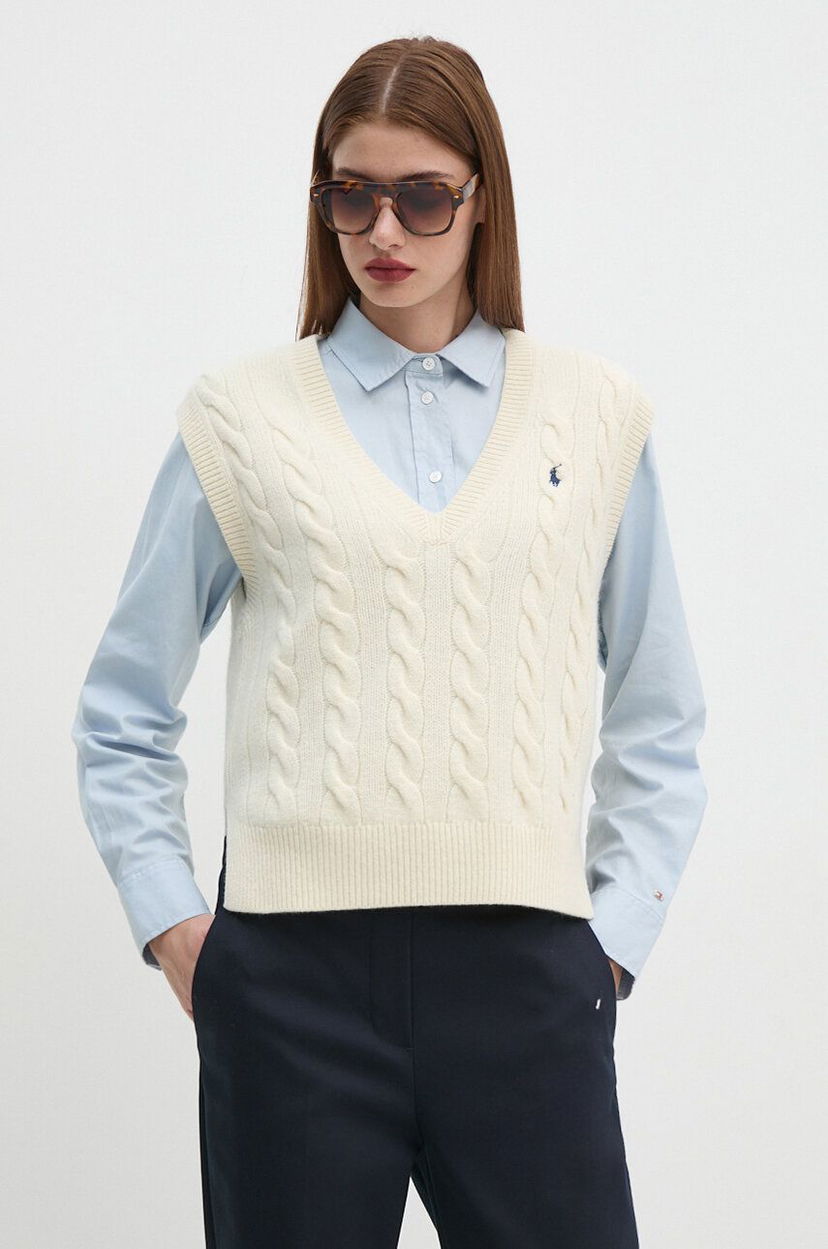 Жилетка Polo by Ralph Lauren Cable Knit Vest Бежово | 211949994