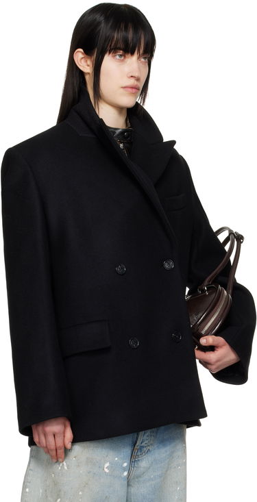 Палта Acne Studios Acne Studios Double-Breasted Wool Coat Черно | A90634-, 1
