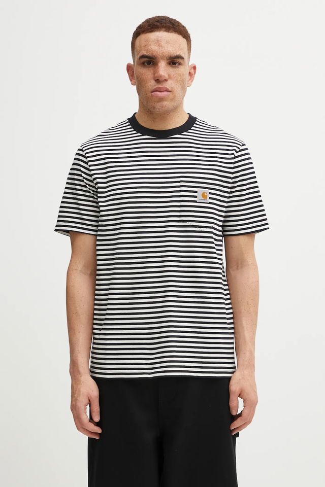 Cotton Short Sleeve Verner Pocket T-Shirt