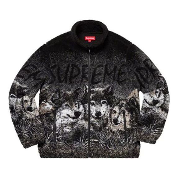 Пуловер Supreme Wolf Fleece Jacket Черно | SUP-SS19-448