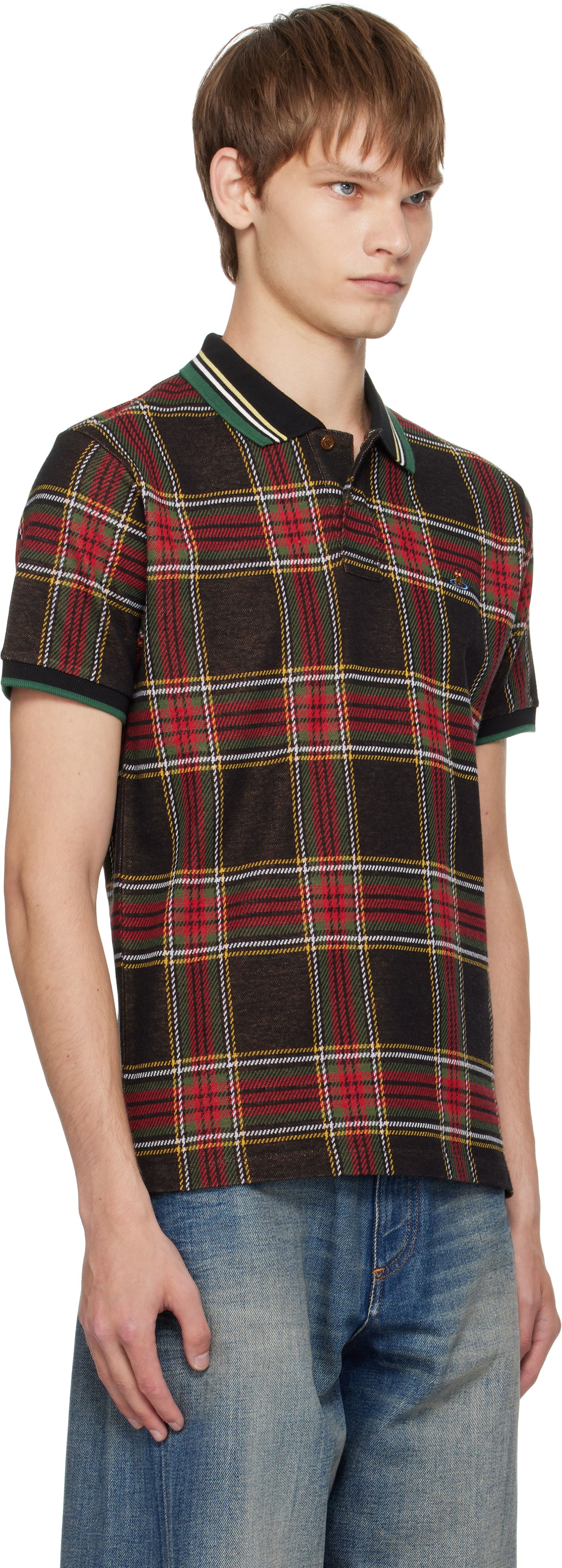 Поло тениска Vivienne Westwood Vivienne Westwood Classic Plaid Polo Многоцветен | 2H01000P-J009T-, 1