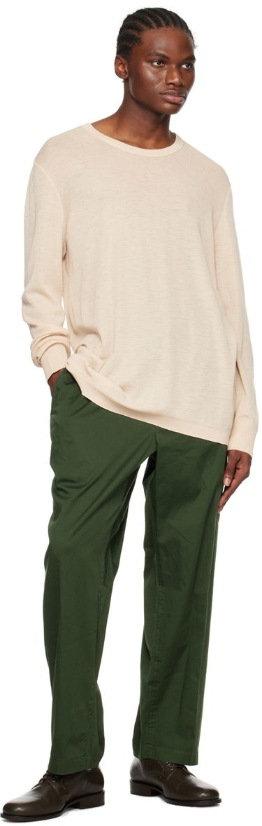 Тениска LEMAIRE Dropped Shoulder Long Sleeve T-Shirt Бежово | TO1113 LJ1005, 3