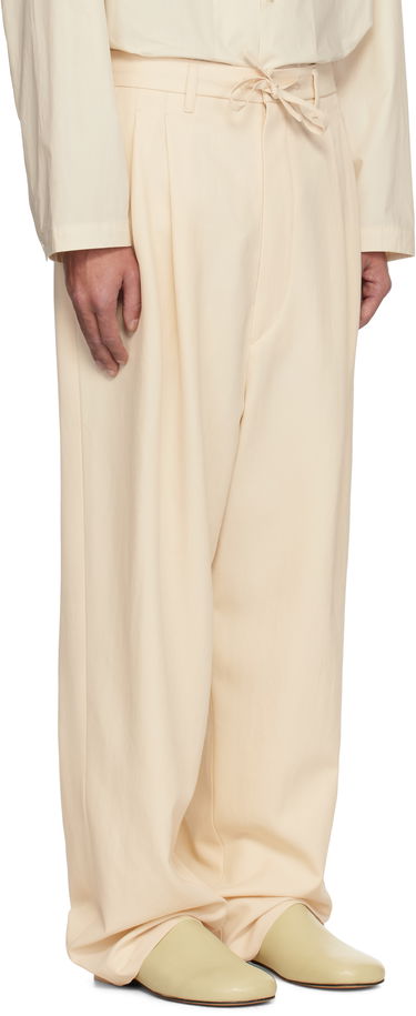 Панталони LEMAIRE Lemaire Drawstring Pleated Trousers Черно | PA1168 LF1362, 4