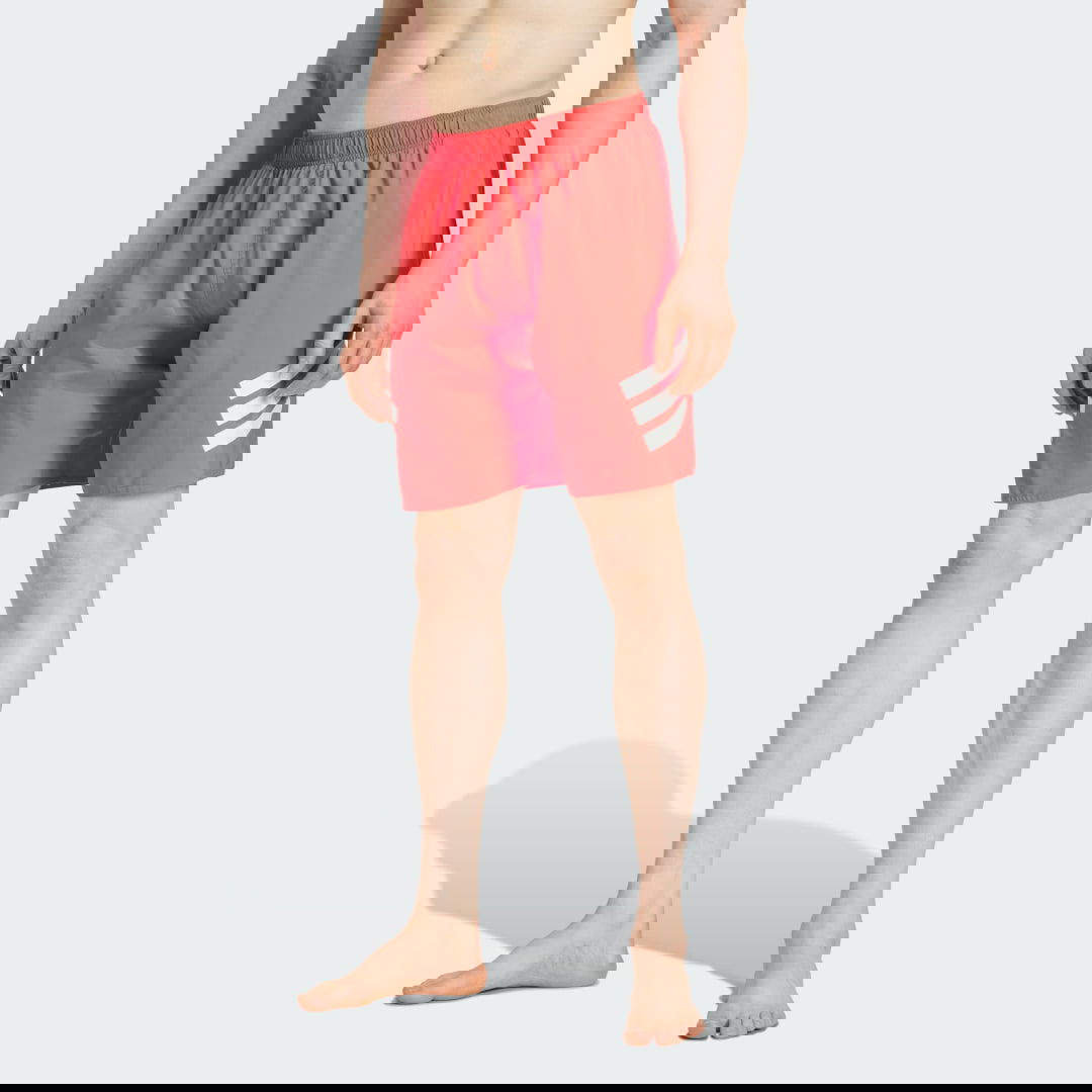 Бански adidas Performance 3-Stripes 8-Inch Swim Shorts Червено | JD4232, 0