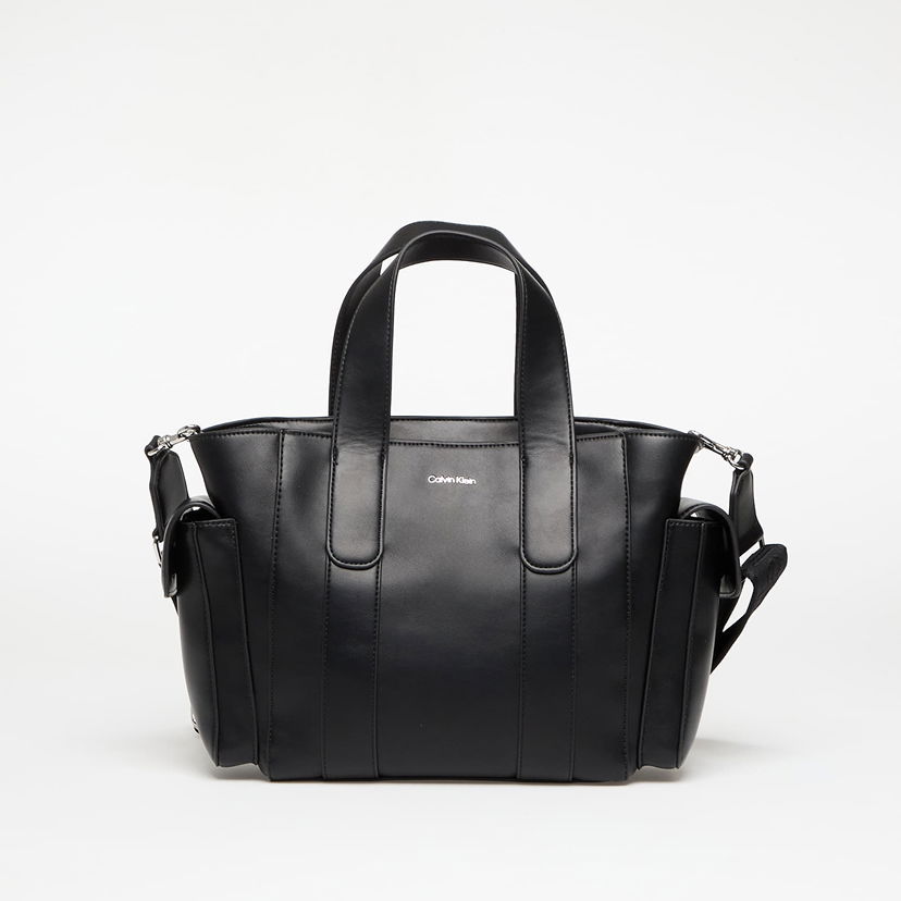 Голяма пазарска чанта CALVIN KLEIN Calvin Klein Webbing Strap Small Tote Черно | LV04F3290G 2QP