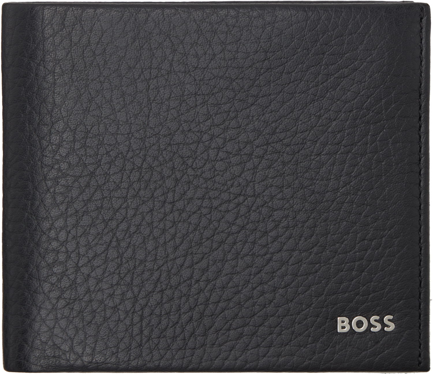 Портфейл BOSS BOSS Bifold Leather Wallet with Logo Lettering Черно | 50529496, 0