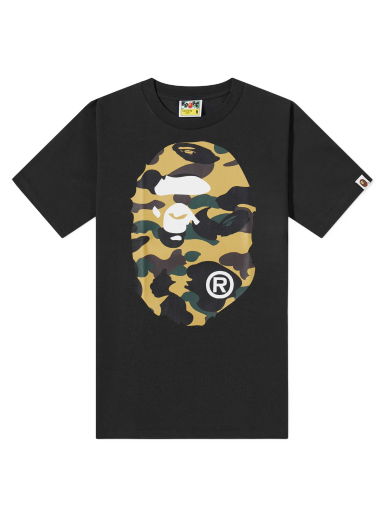 1St Camo Big Ape Head T-Shirt Black/Yellow