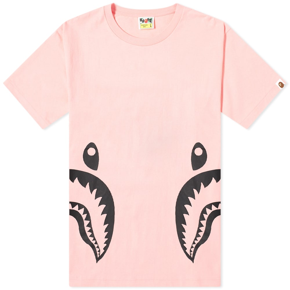 Тениска BAPE Bicolor Side Shark Tee Розово | 001TEI301027M-PNK, 0
