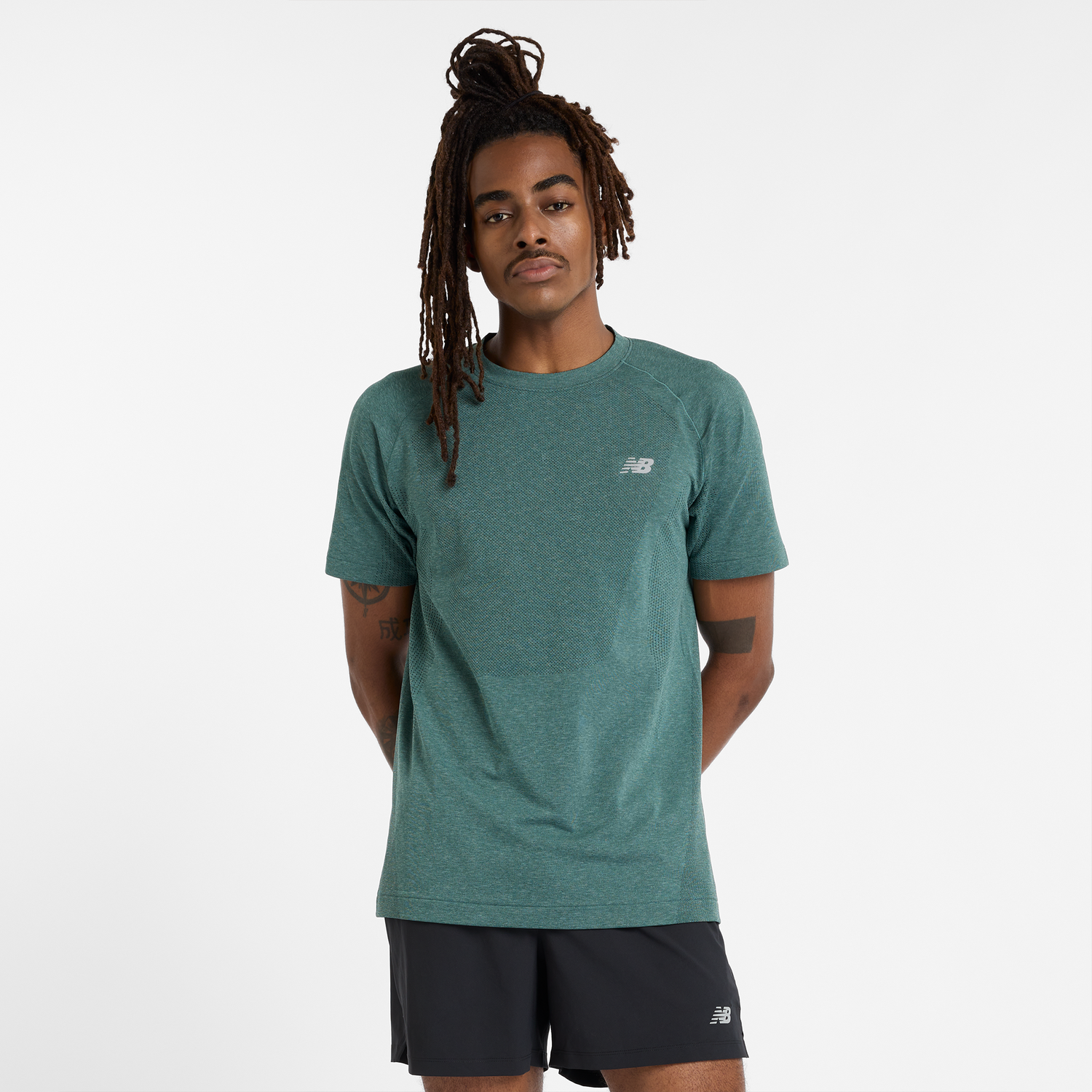 Тениска New Balance Men's Green Short Sleeve T-Shirt Зелено | NBMT41080NUS, 0