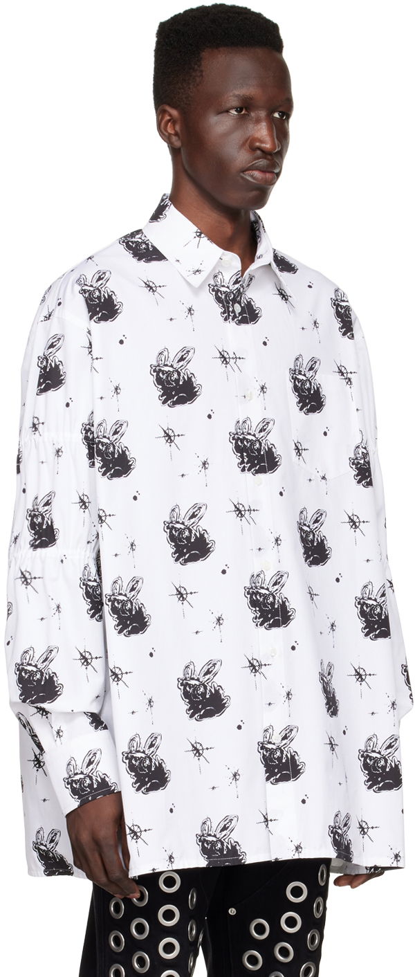 Риза We11done Printed Cotton Shirt Бяло | WD-BL1-22-142-M-WH, 1