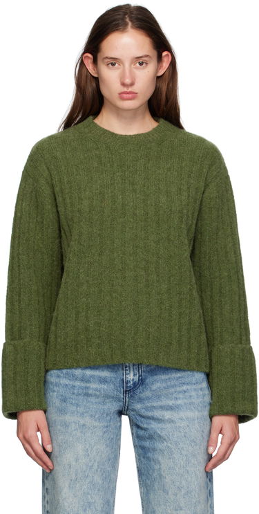 Пуловер rag & bone Rag & Bone Stassi Crewneck Sweater Зелено | WAS24F066ON66, 0