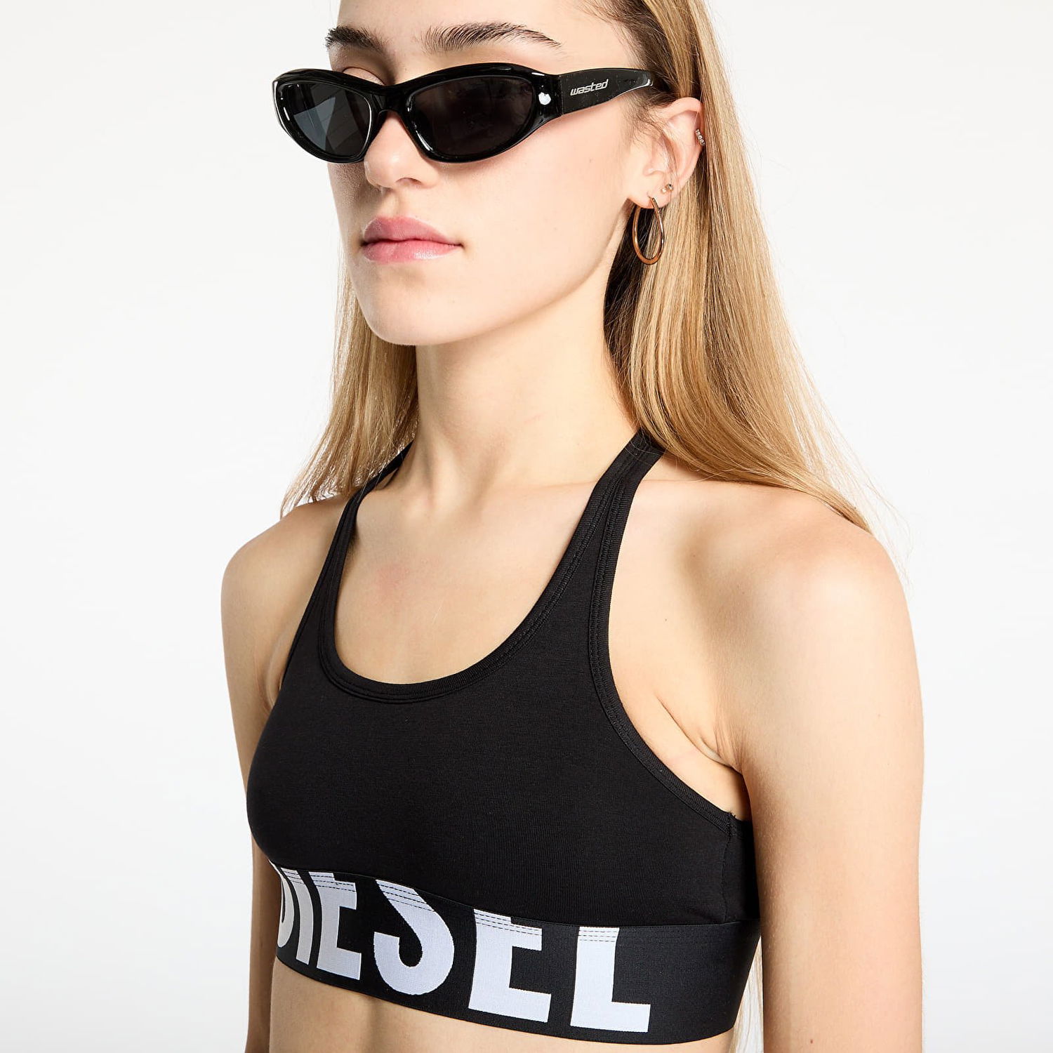 Сутиен Diesel Diesel UFSB-Cotton-Race Bralette and Shorts Set Черно | A14591-0HMAU 9XX, 1