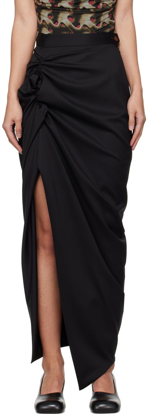 Пола Vivienne Westwood Panther Maxi Skirt Черно | 1K01001B-W00QN-