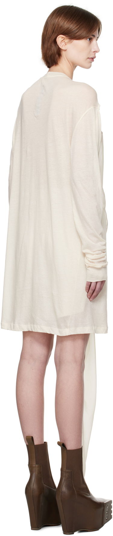 Pокля Rick Owens Rick Owens Draped Long Sleeve T-Shirt Бежово | RP01E7205 UCS, 2