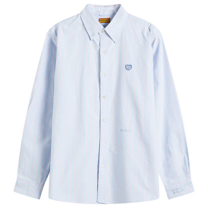 Риза Human Made Human Made Striped Oxford Shirt 'The Future Is In The Past' 'Dry Alls' Синьо | HM30SH006-BLU
