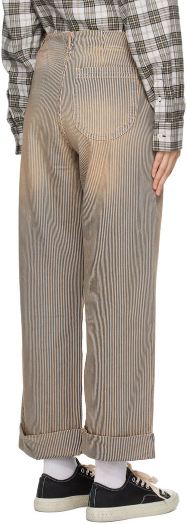 Панталони YMC Striped Sailor Trousers Бежово | Q4WAC, 2