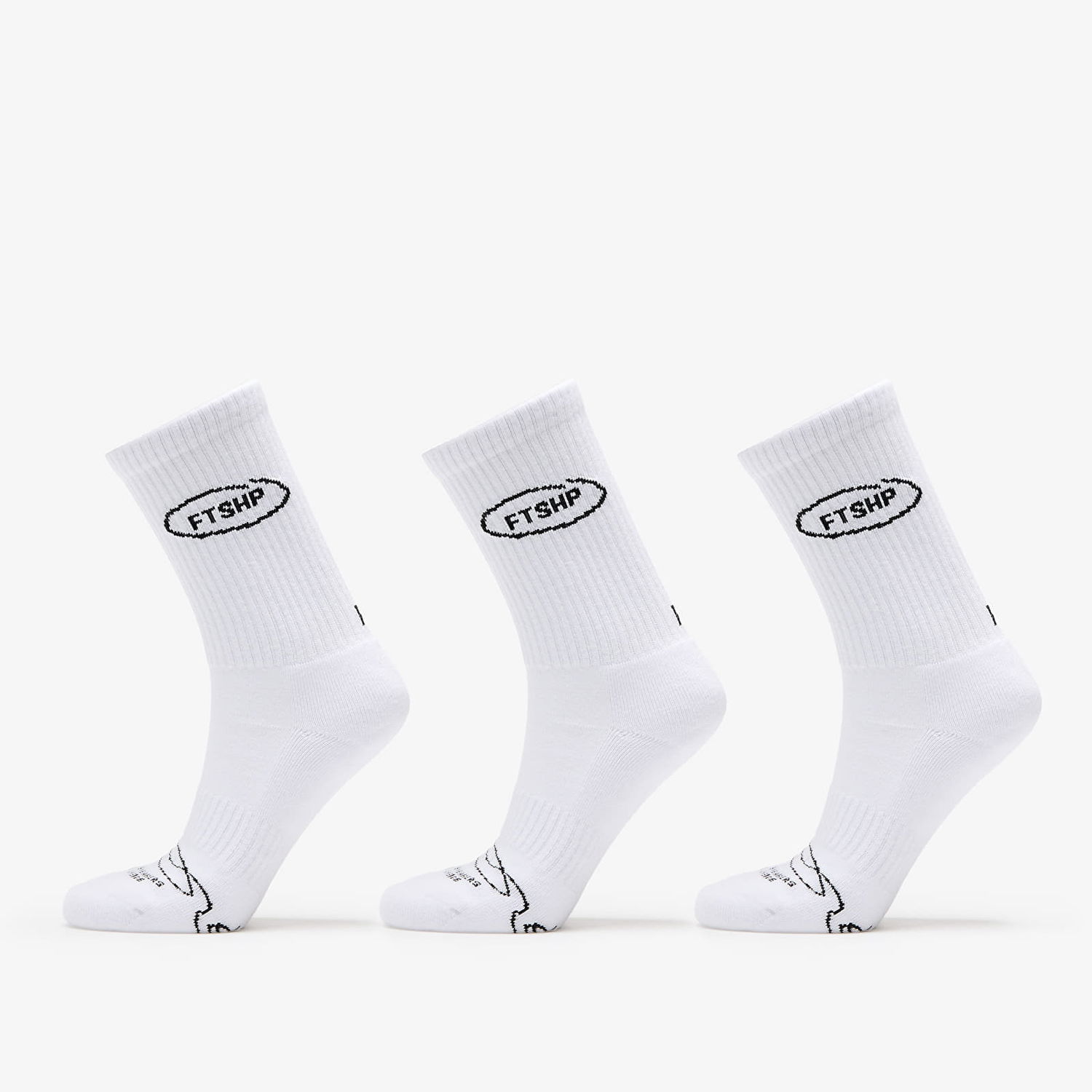 Чорапи Footshop Basic Crew Socks 3-Pack White Бяло | FTSHP_356, 0