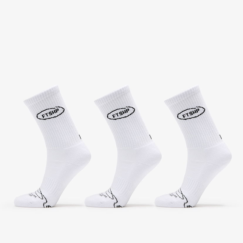 Чорапи Footshop Basic Crew Socks 3-Pack White Бяло | FTSHP_356