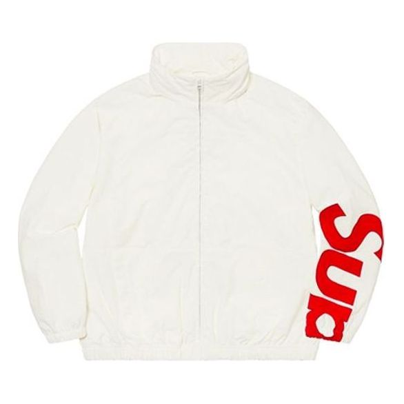 Ветровка Supreme Track Jacket with Sleeve Logo Бяло | SUP-SS21-407