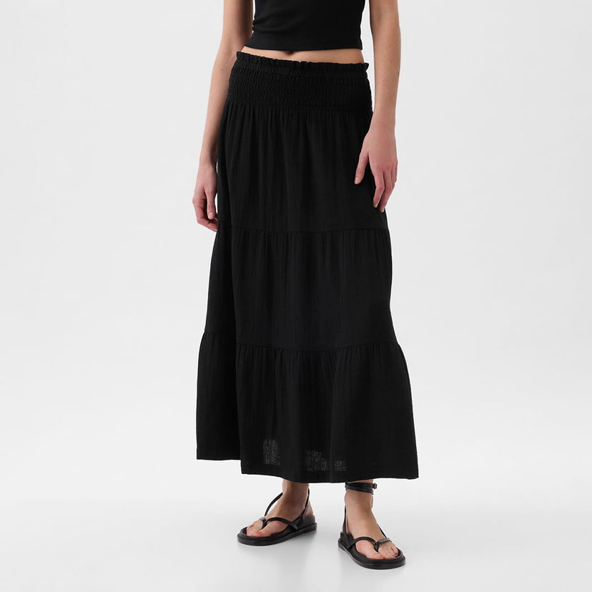 Пола GAP Skirt Pull On Gauze Maxi Skirt Black Черно | 857496-01