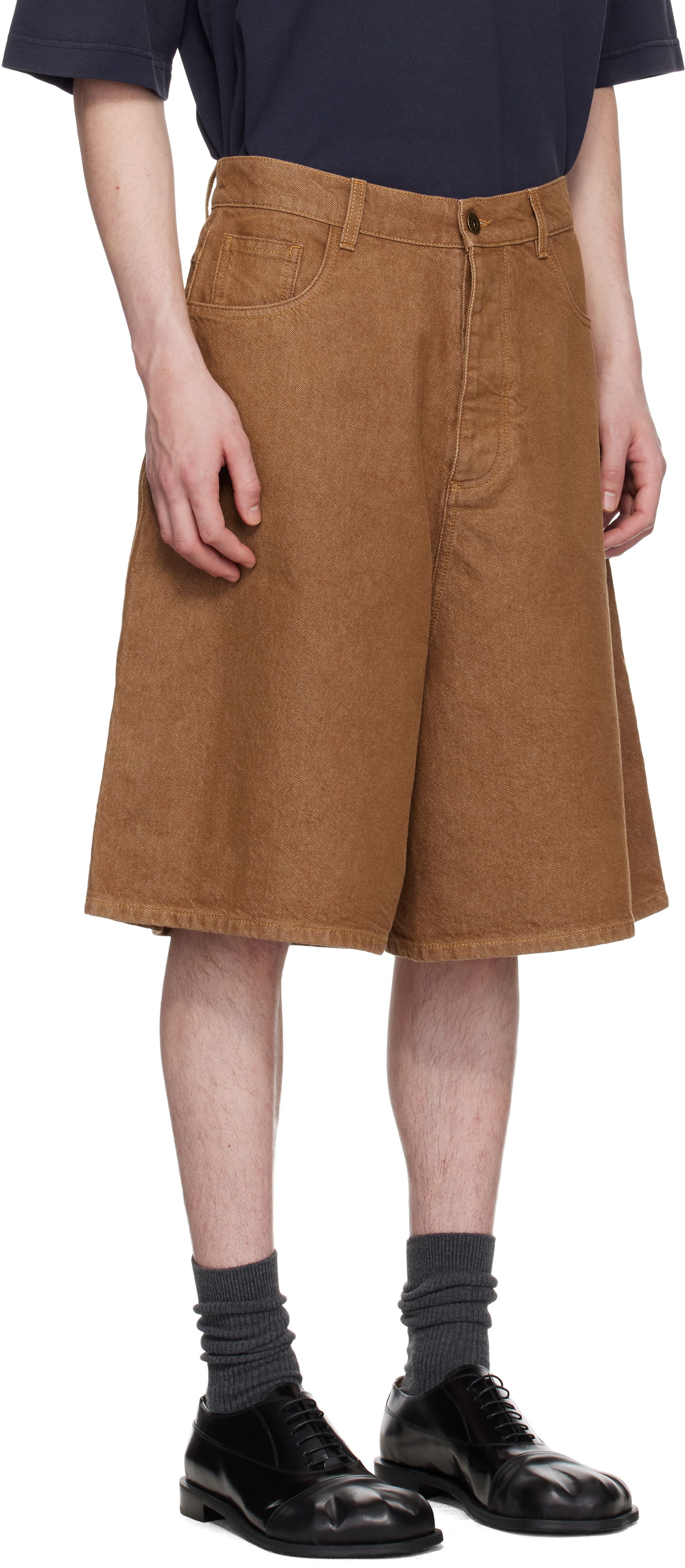 Къси панталони JW Anderson JW Anderson Aged Denim Shorts Кафяво | DT0114-PG1756, 1