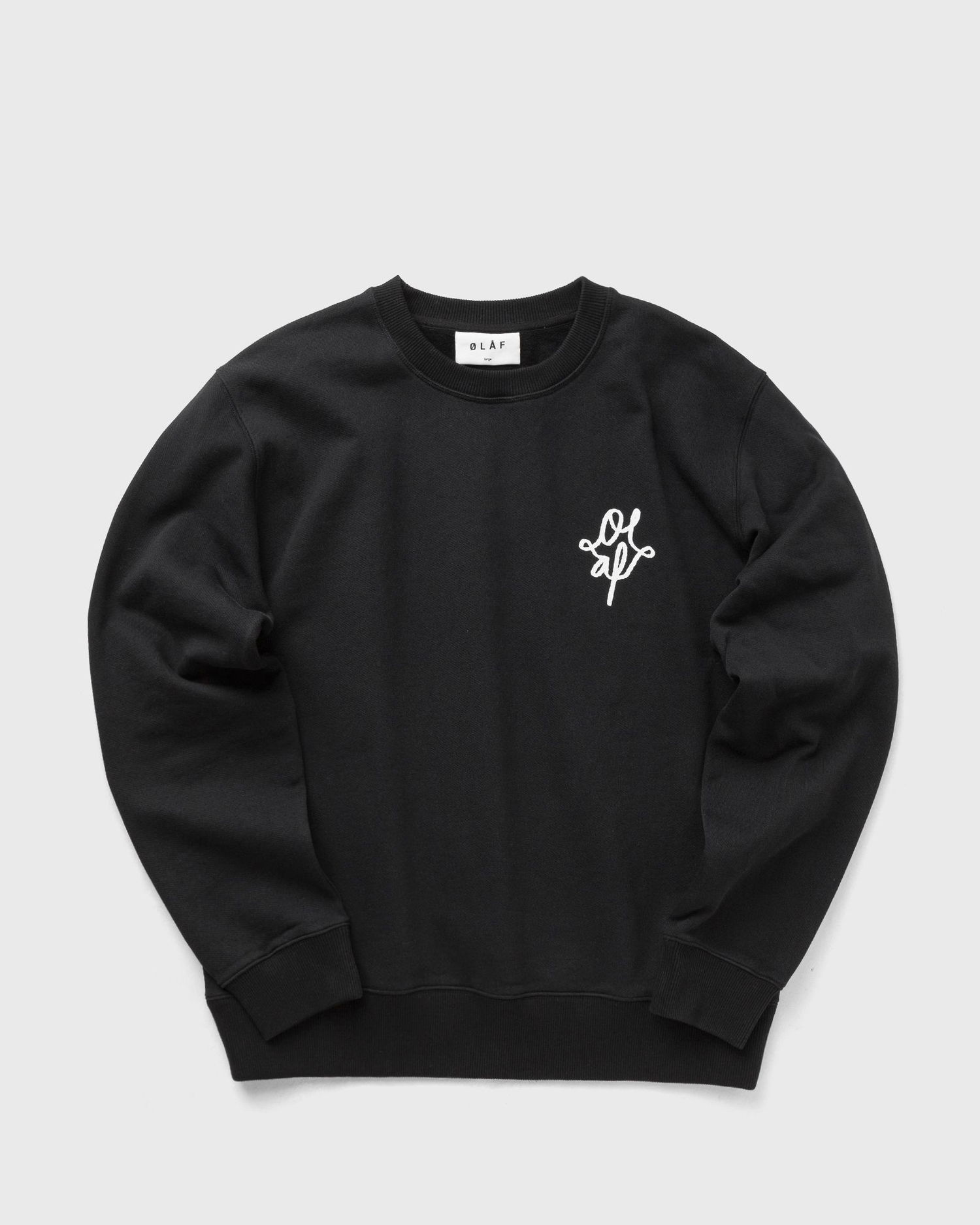Суитчър ØLÅF Monogram Graphic Sweatshirt Черно | M220214-BLACK, 0