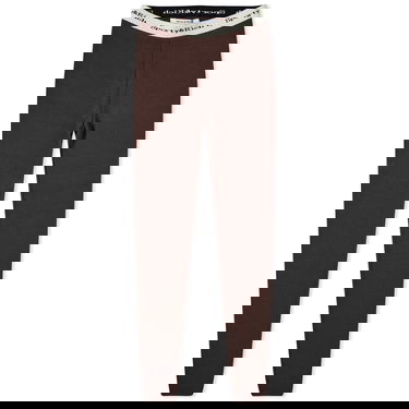 Клинове Sporty & Rich Serif Logo Ribbed Leggings Кафяво | LEAW2311CH-BRO, 0