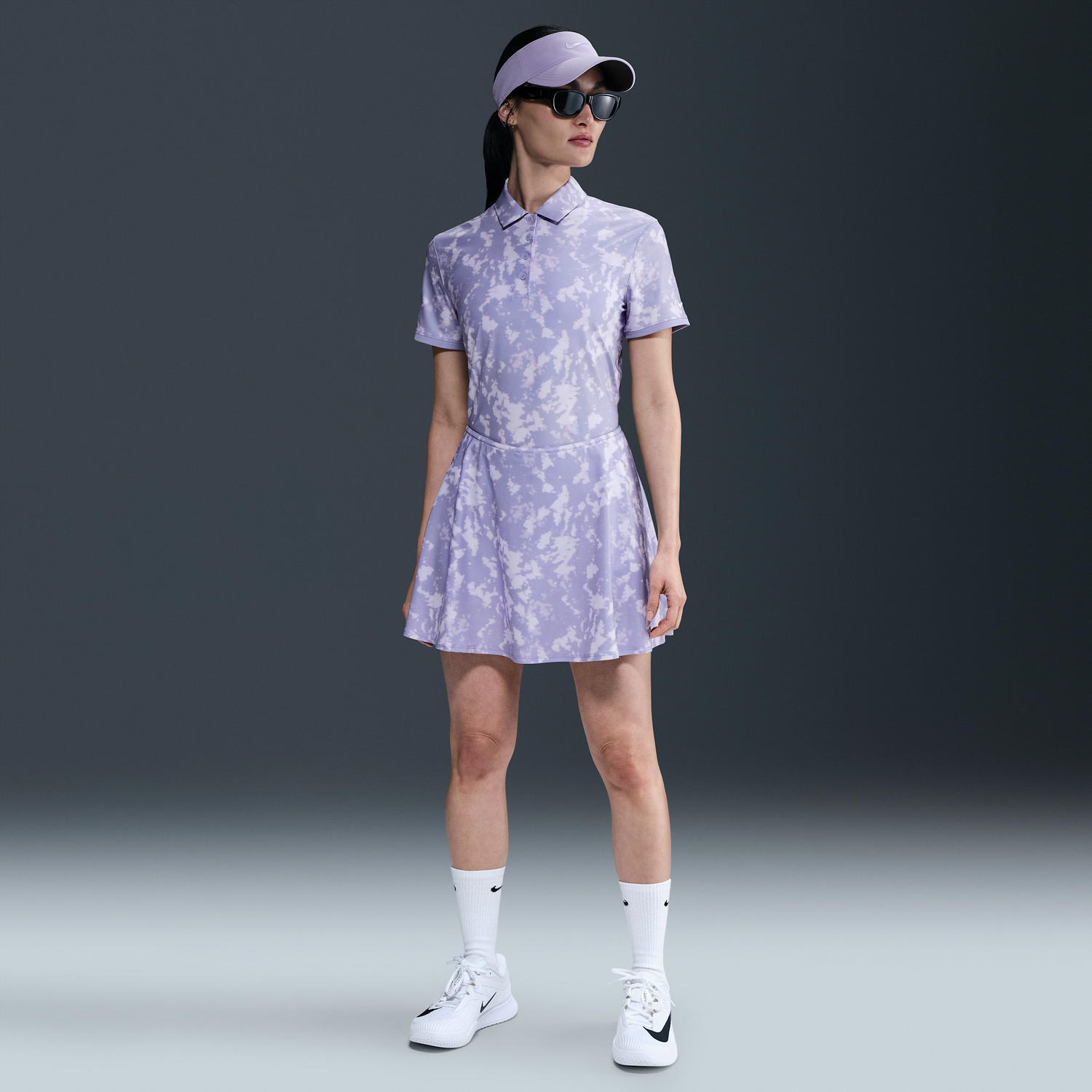 Поло тениска Nike Victory Dri-FIT Printed Golf Polo Shirt Лилаво | FZ6893-533, 1