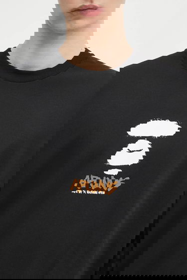 Тениска AAPE by A Bathing Ape Basic Graphic Long Sleeve T-Shirt Черно | AAPLTM1560XXN, 3