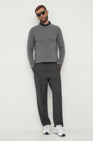 Пуловер Barbour Crewneck Sweater Сиво | MKN0844, 1