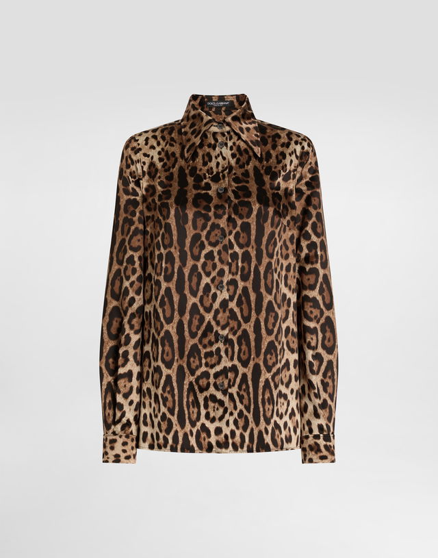 Dolce & Gabbana Leopard-print Satin Shirt