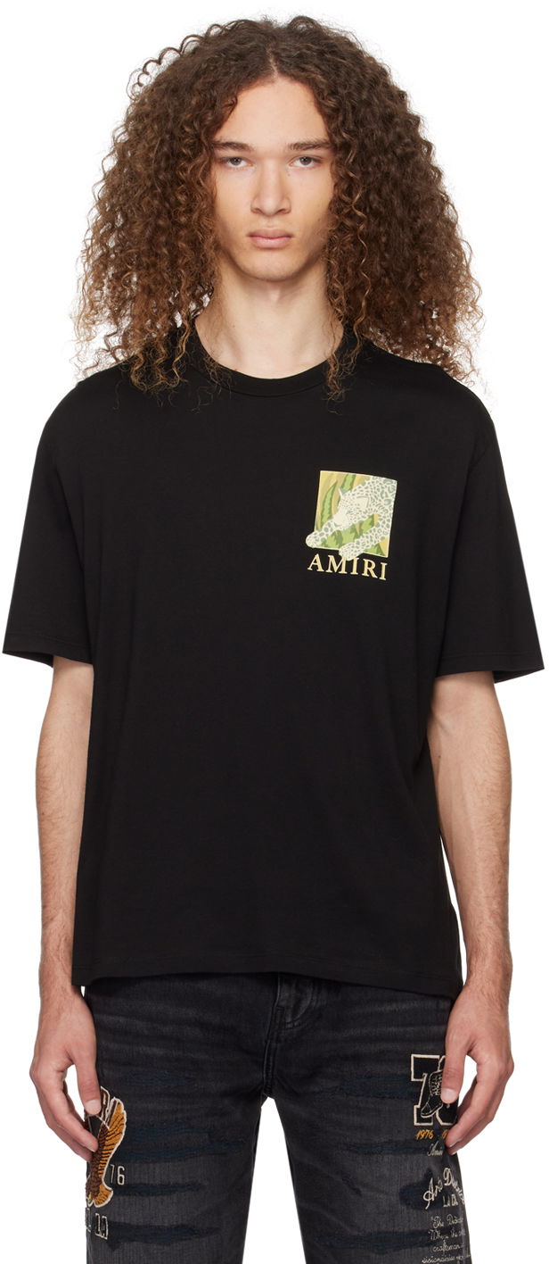 Тениска AMIRI Leopard T-Shirt Черно | AMJYTE1020