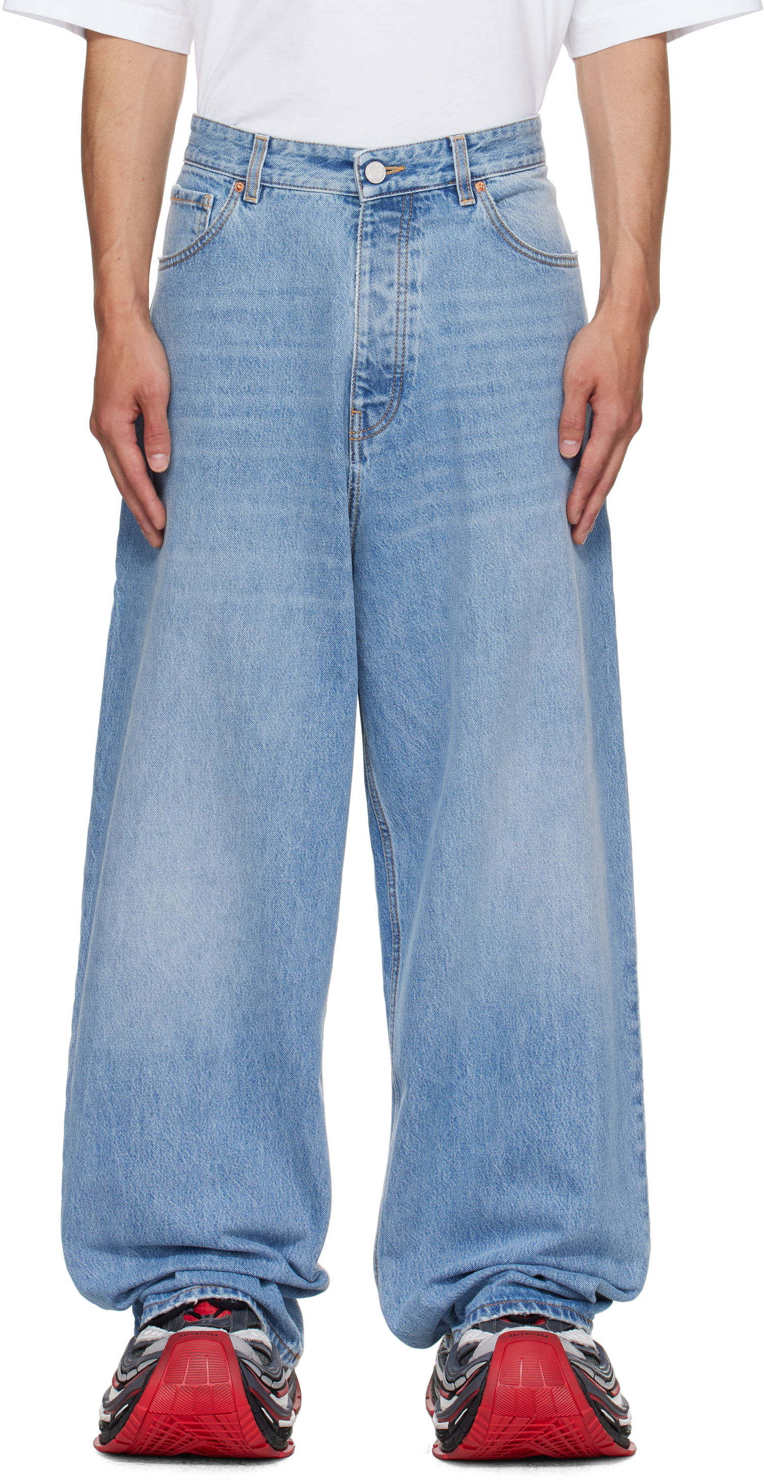 Дънки VETEMENTS Vetements Anarchy Reworked Jeans Синьо | UH76DP120LB1, 0