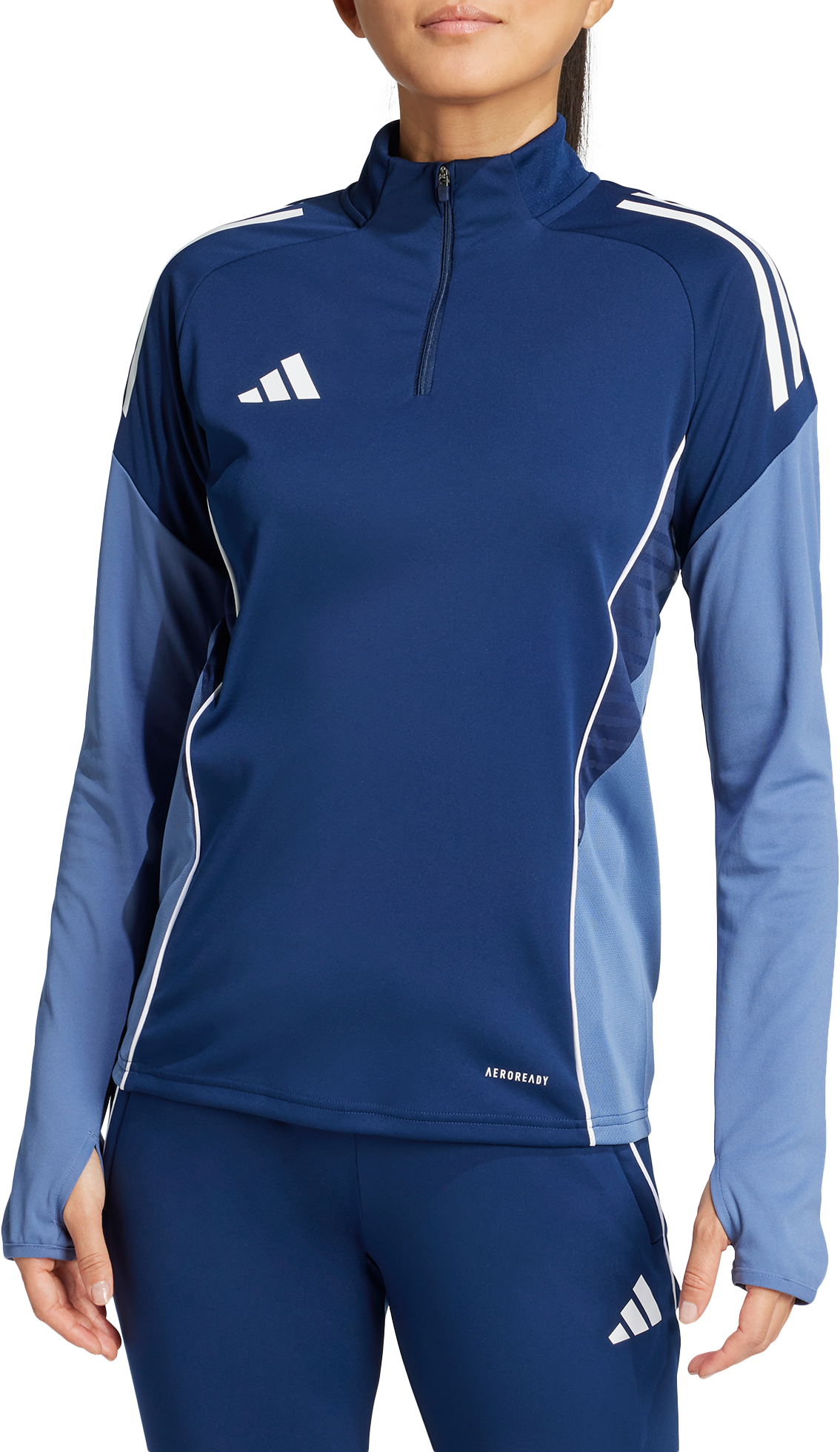 Суитчър adidas Originals Adidas TIRO25C Training 1/4 Zip Top Синьо | ji6550, 0