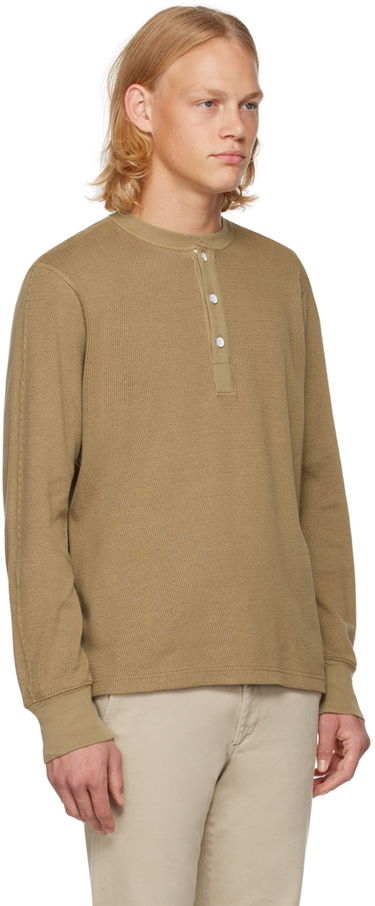 Пуловер rag & bone Collin Henley Shirt Кафяво | MBC22HT025JQ25, 1