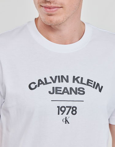 Тениска CALVIN KLEIN VARSITY CURVE LOGO T-SHIRT Тюркоазено | J30J324206-YAF, 4