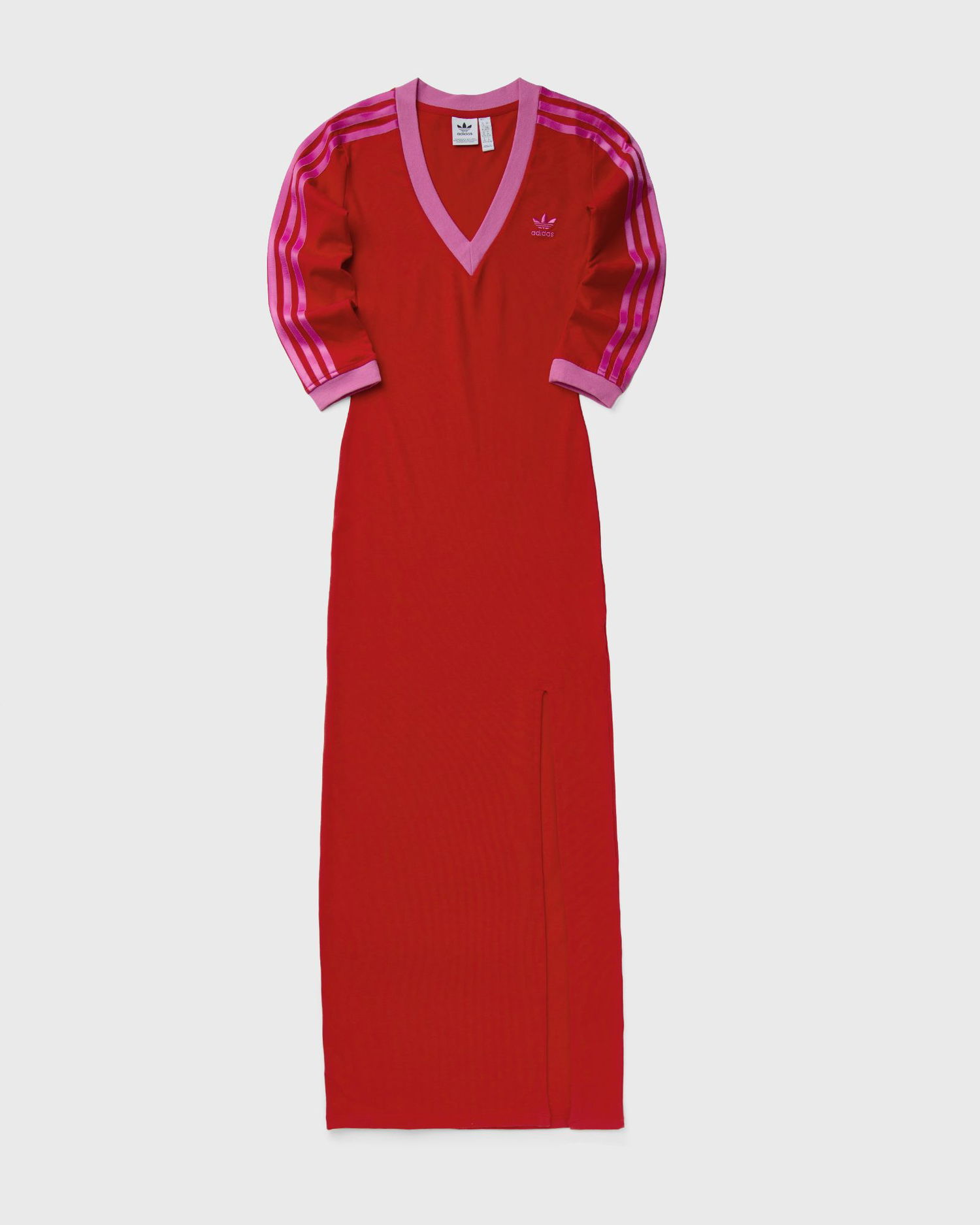 Pокля adidas Originals Ribbed Knit Maxi Dress Червено | JW3668, 0